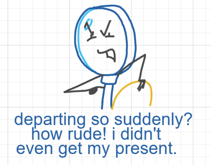 A panel from I've Been Everywhere, Man, episode nine of the Board Boards object show by Furretwalk/WalkingFurret.